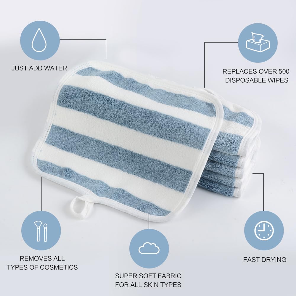 SINLAND cloth removing makeup with water illustrating effective cleansing