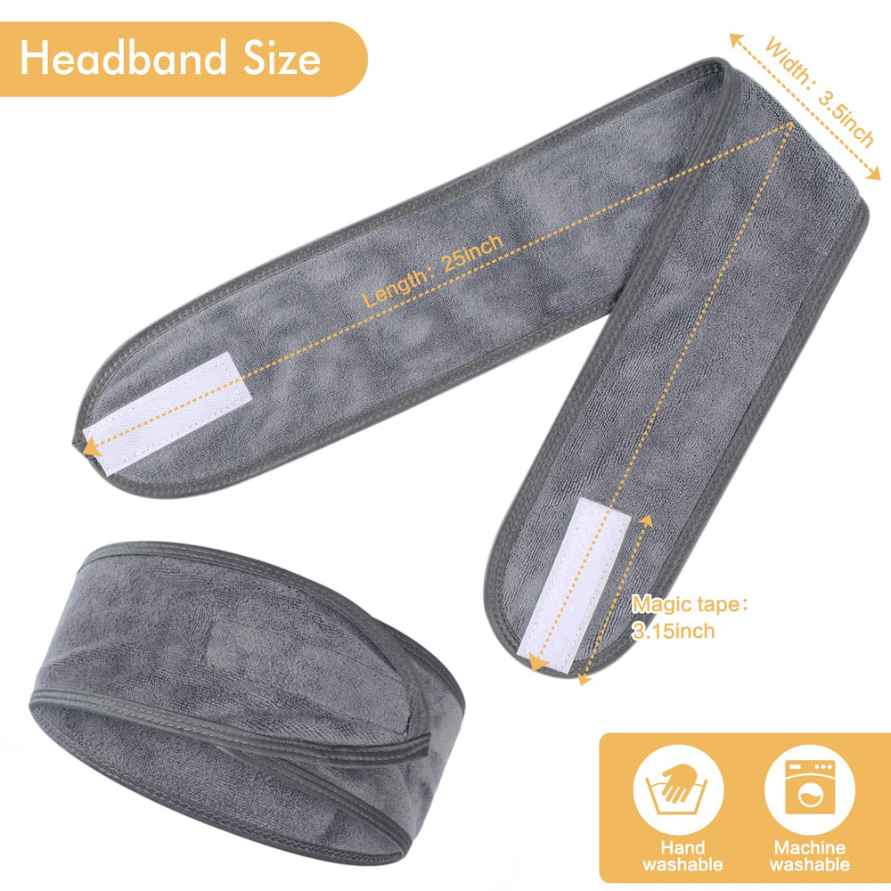 SINLAND headband alongside ruler showing 25 inch length for universal sizing