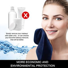 SINLAND cloth removing makeup showing gentle cleansing without harsh chemicals