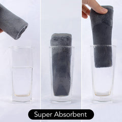 SINLAND washcloth held in hand illustrating 12x12 inch size and portability benefit