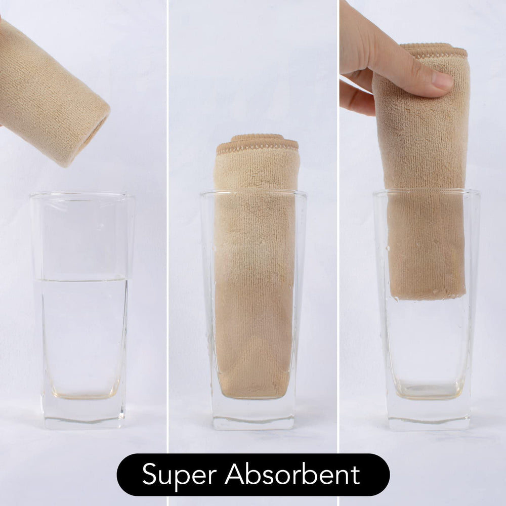 SINLAND cloth wiping face demonstrating effective makeup removal with water