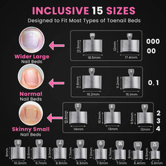 SINOKAME application shot of a tip being placed on toenail demonstrating fast glue-on use