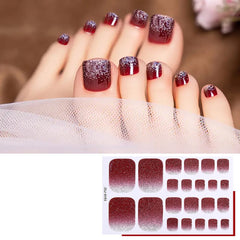 SINSEN application on toenail demonstrating easy peel-and-press for quick pedicures