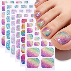 SINSEN front packaging showing six gradient toenail wrap sheets and vibrant designs, easy choice