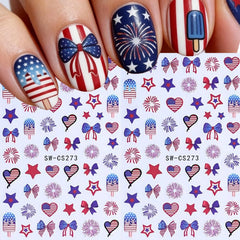 SINSEN close-up of sheet patterns highlighting varied stars and floral decals
