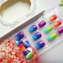 SINSEN side profile of press-on nail on natural nail illustrating comfortable, natural fit
