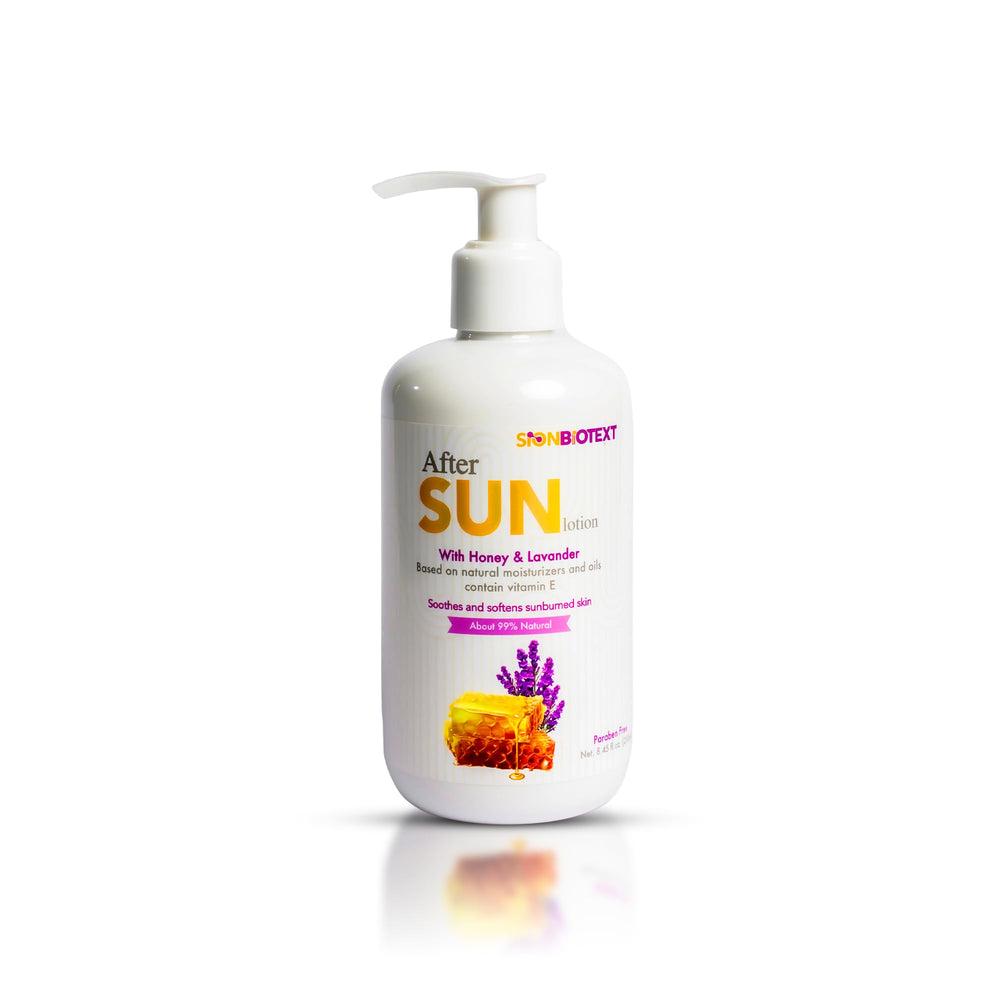 SION BIOTEXT front bottle view showing clear label and soothing lotion