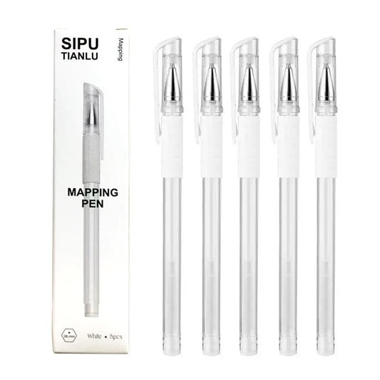 SIPUTIANLU front packaging showing five white mapping pens and compact box for professionals