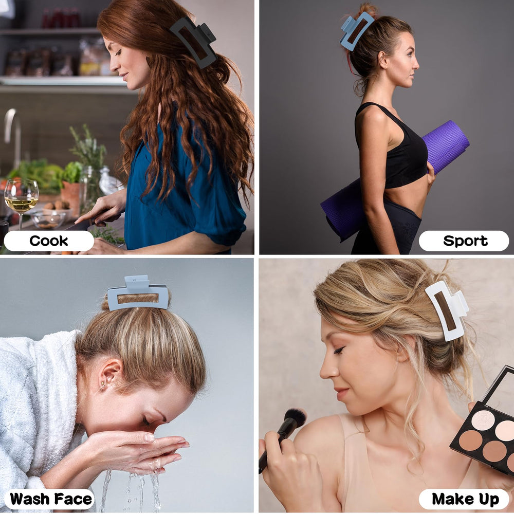 Sisiaipu color array flatlay of black blue light blue white, styling versatility benefit