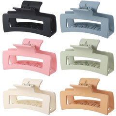 Sisiaipu front view of six colorful square clips, convenient travel set