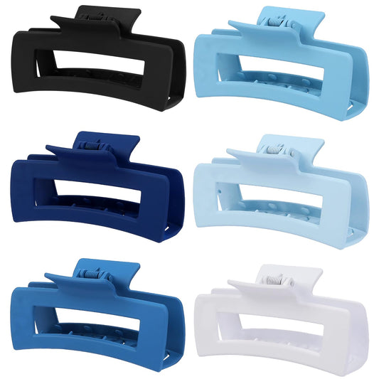 Sisiaipu front view of six blue and white clips showing compact packaging and colour mix