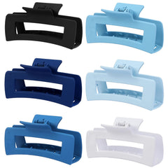 Sisiaipu front view of six blue and white clips showing compact packaging and colour mix