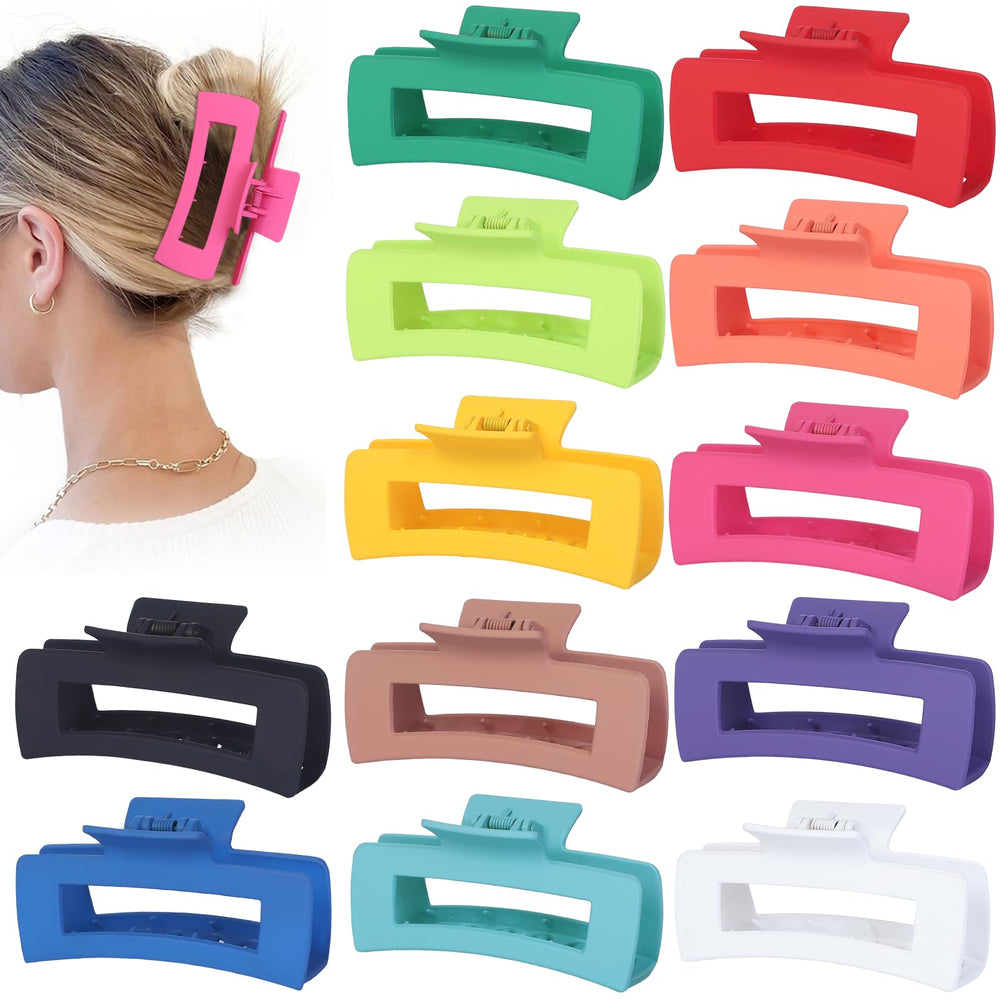 Sisiaipu front packaging showing 12 colorful jumbo claw clips and value