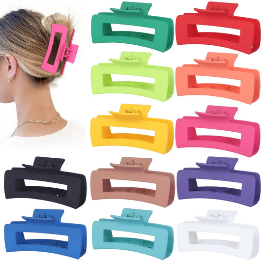 Sisiaipu front packaging showing 12 colorful jumbo claw clips and value
