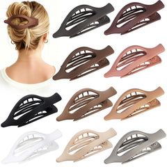 Sisiaipu front-packaging showing ten flat claw clips, tidy storage benefit