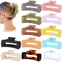 Sisiaipu front pack view showing all twelve colorful jumbo clips for quick styling
