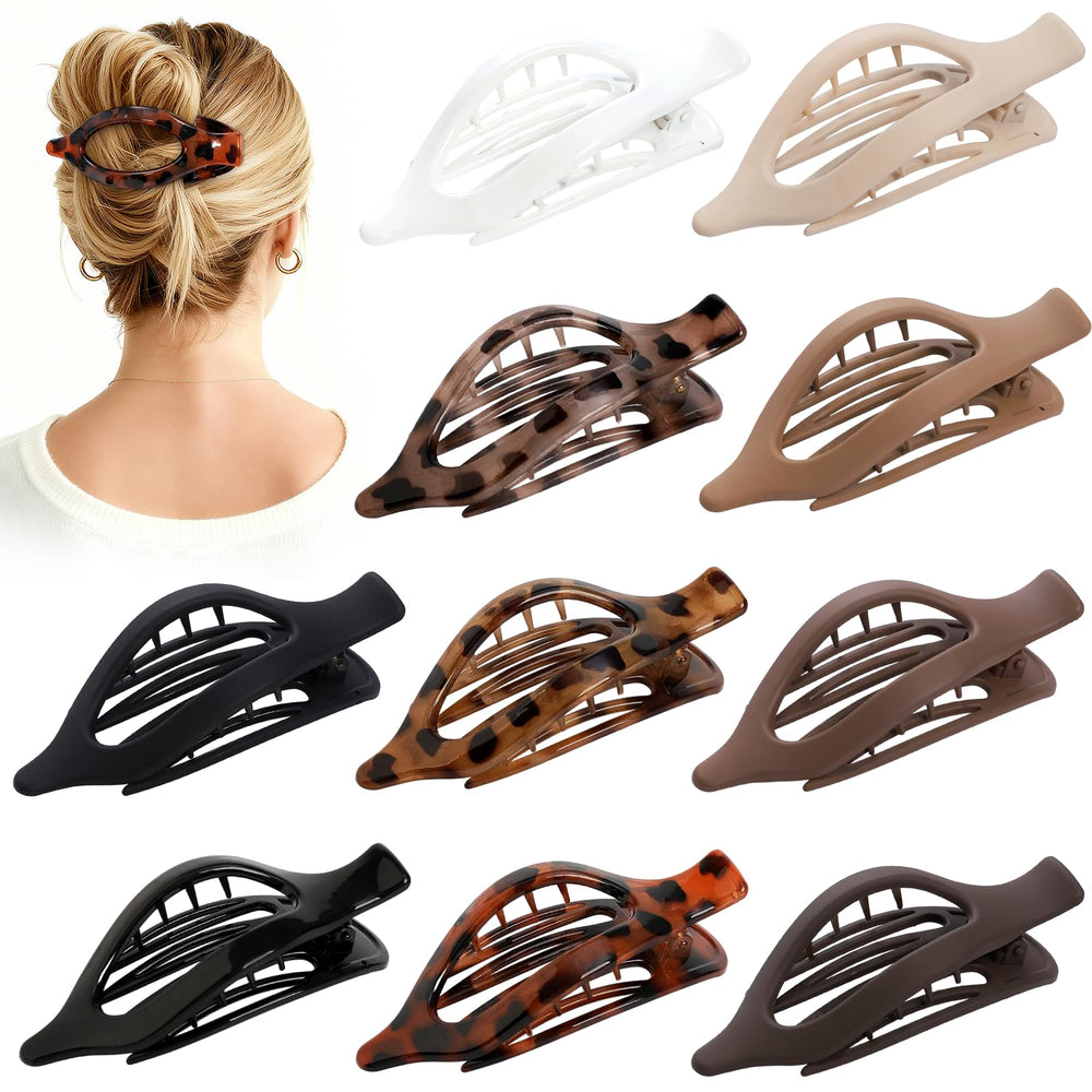 Sisiaipu front view of ten-clips pack showing leopard and neutral tones, offers variety