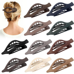 Sisiaipu front packaging showing ten colorful flat hair clips, convenient set benefit
