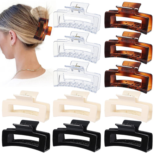 Sisiaipu front packaging showing 12 medium square claw clips and color mix