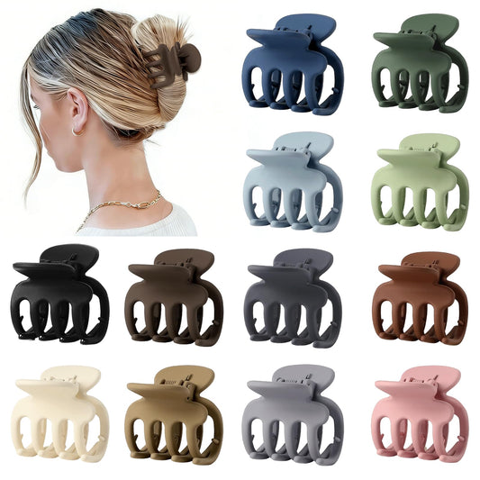 Sisiaipu front packshot showing twelve colorful small claw clips for outfit coordination