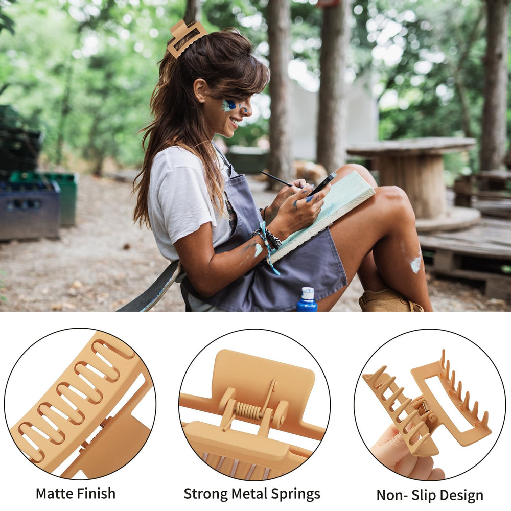 Sisiaipu clip holding hair in a half-up style, comfortable secure hold