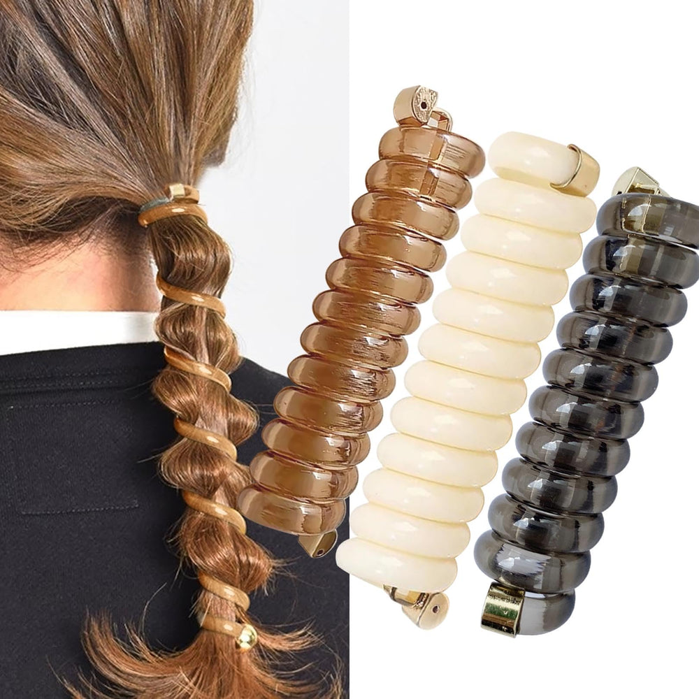 SISYOUP front packaging showing colorful spiral hair ties with tidy presentation and gift appeal