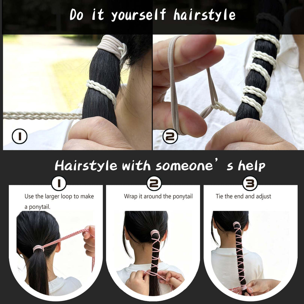 SISYOUP hair tie in high ponytail on athlete showing strong hold
