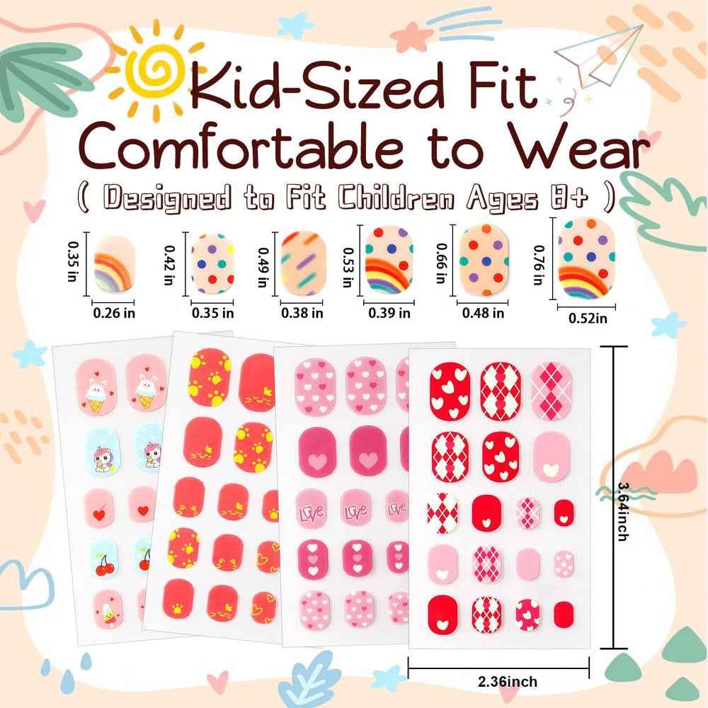 SIUSIO application step with child applying sticker for quick, mess-free manicure