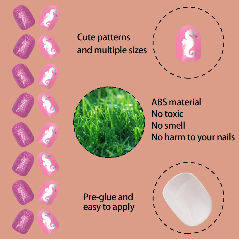 SIUSIO child applying a press-on nail demonstrating quick, safe use