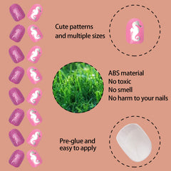 SIUSIO child applying a press-on nail demonstrating quick, safe use