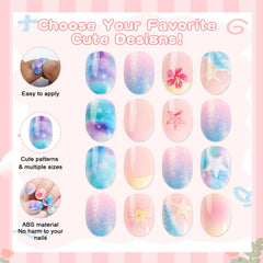 SIUSIO starfish and wave nail patterns displayed, shows playful beach-themed designs