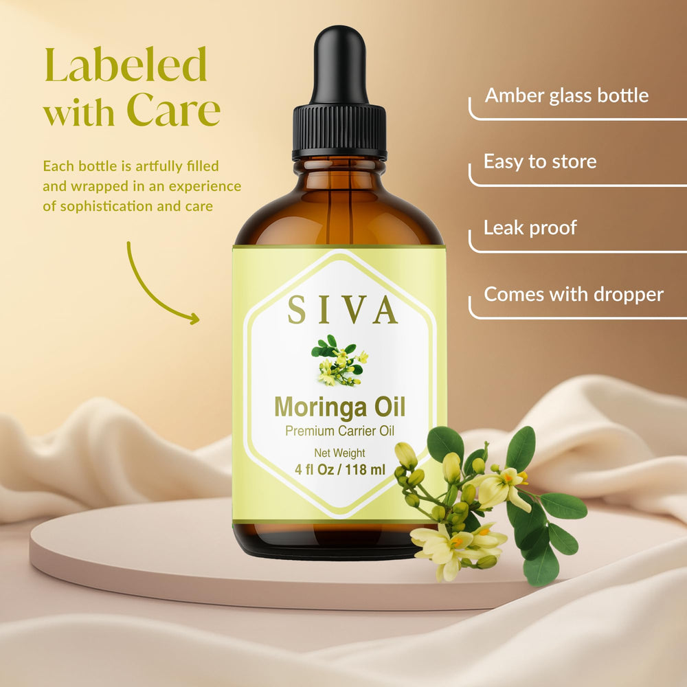 SIVA ORGANICS label detail close-up highlighting cold-pressed premium quality