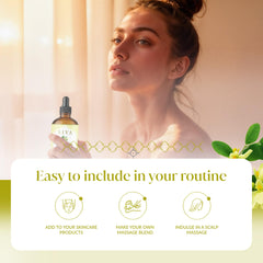 SIVA ORGANICS scalp massage with oil demonstrating soothing massage glide