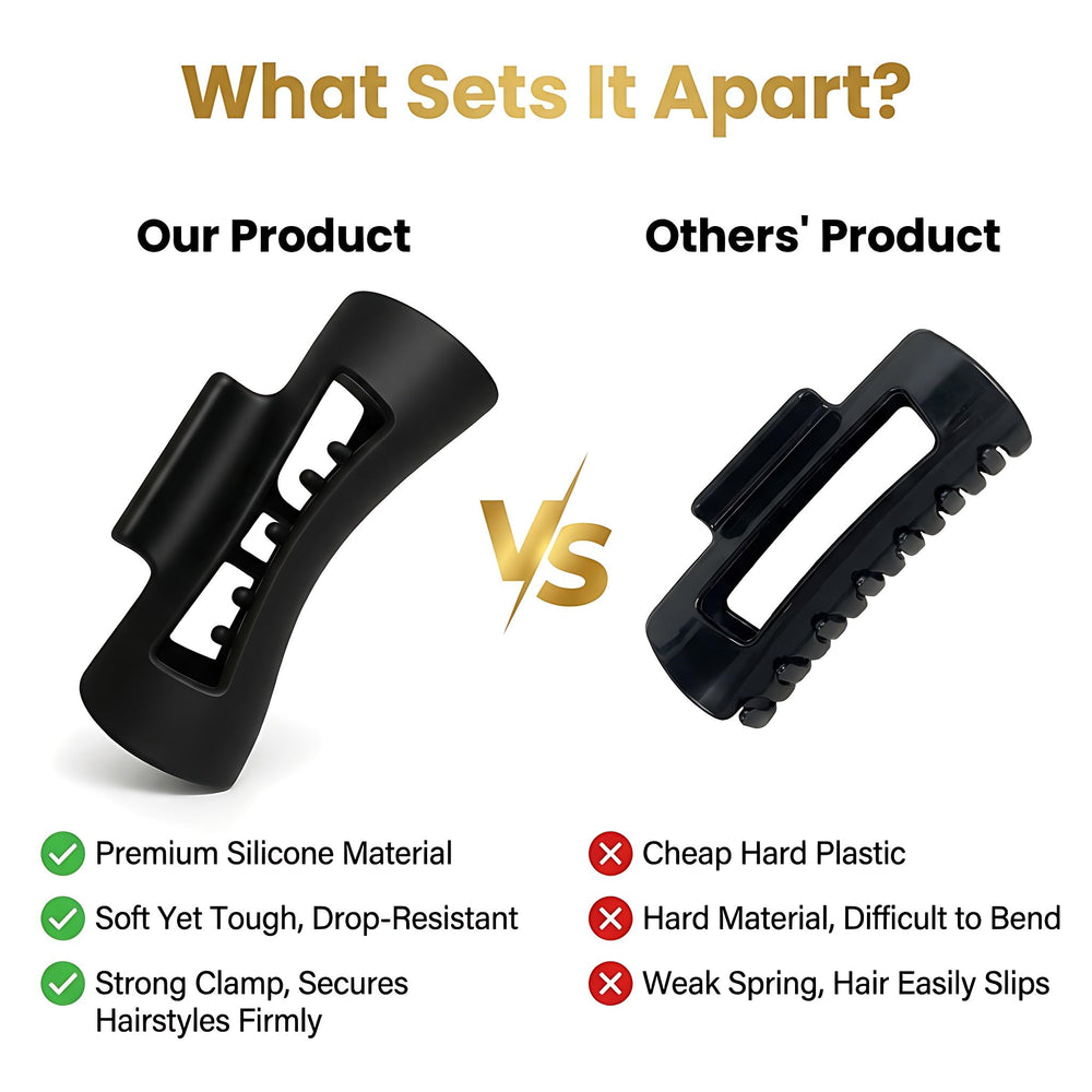 SIVSEA clip holding a bun demonstrating secure non-slip hold benefit