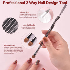 siyuwuro close-up sable bristle tip for smooth gel application benefit