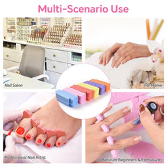 siyuwuro toe separators in use demonstrating tidy polish application benefit
