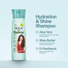 SKALA pump dispensing creamy shampoo texture for easy application benefit