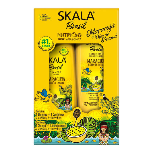 SKALA kit front packaging showing both bottles and benefit of nourishment