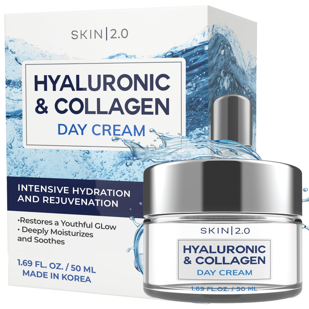 Skin 2.0 front jar shot showing clean packaging and hydration benefit