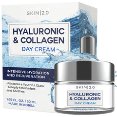 Skin 2.0 front jar shot showing clean packaging and hydration benefit