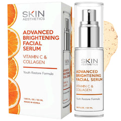 Skin Aesthetics front bottle showing clean packaging and brightening benefits