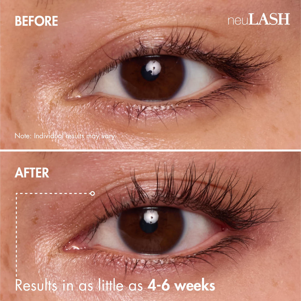 Skin Research Laboratories neulash brow application showing targeted base-of-hair sweep