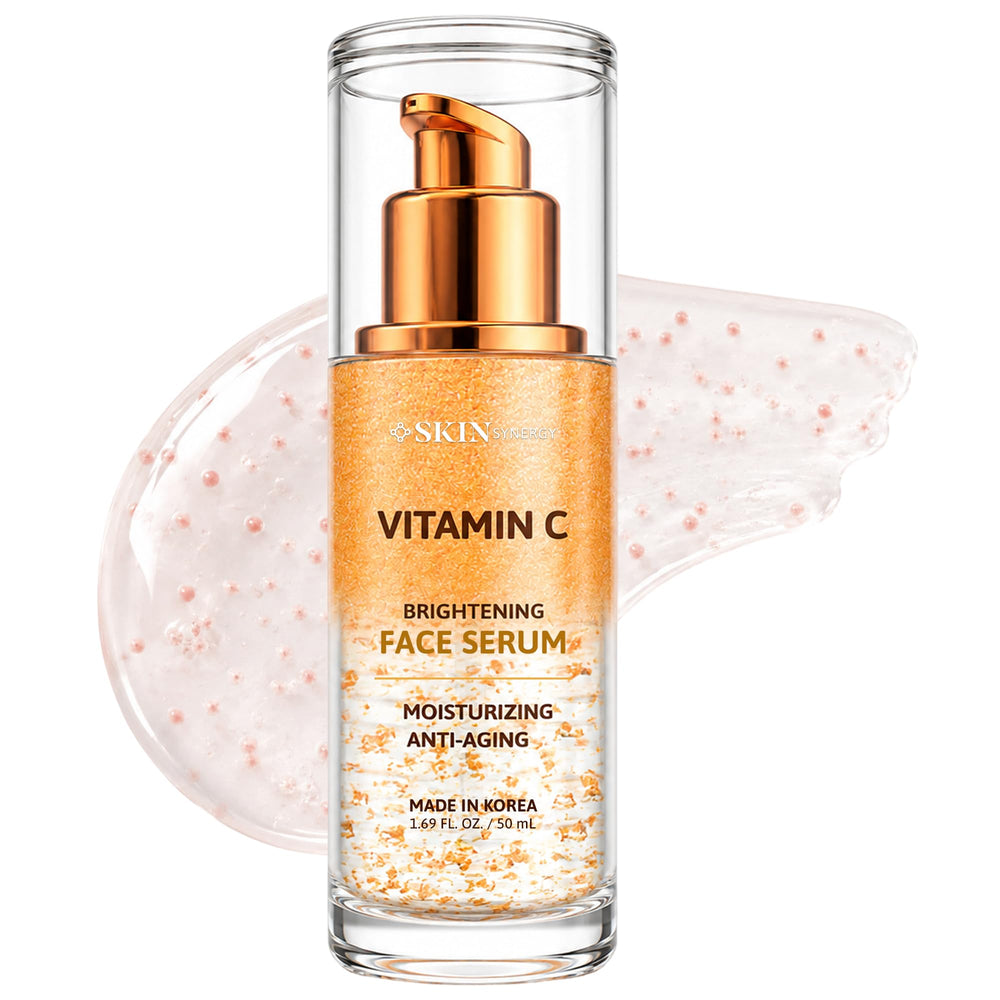 Skin Synergy front bottle showing packaging and clear benefits