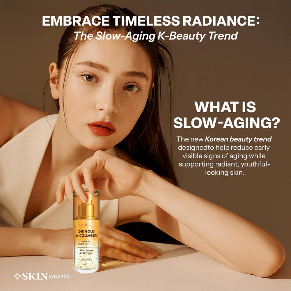 Skin Synergy serum in bathroom routine illustrating glow-enhancing daily use