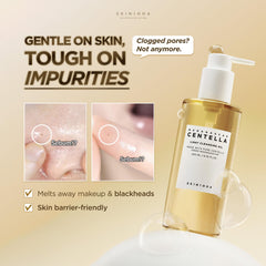 SKIN1004 oil texture on skin demonstrating lightweight glide benefit