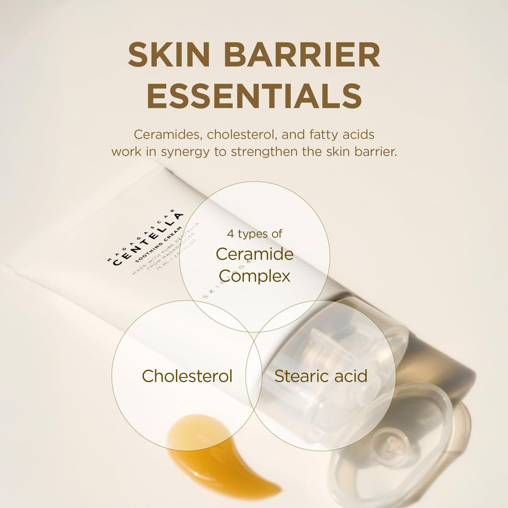 SKIN1004 visual of ceramide symbols showing barrier support benefit
