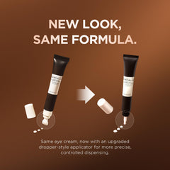 SKIN1004 eye cream tube detail highlighting applicator and hygienic dispensing benefit