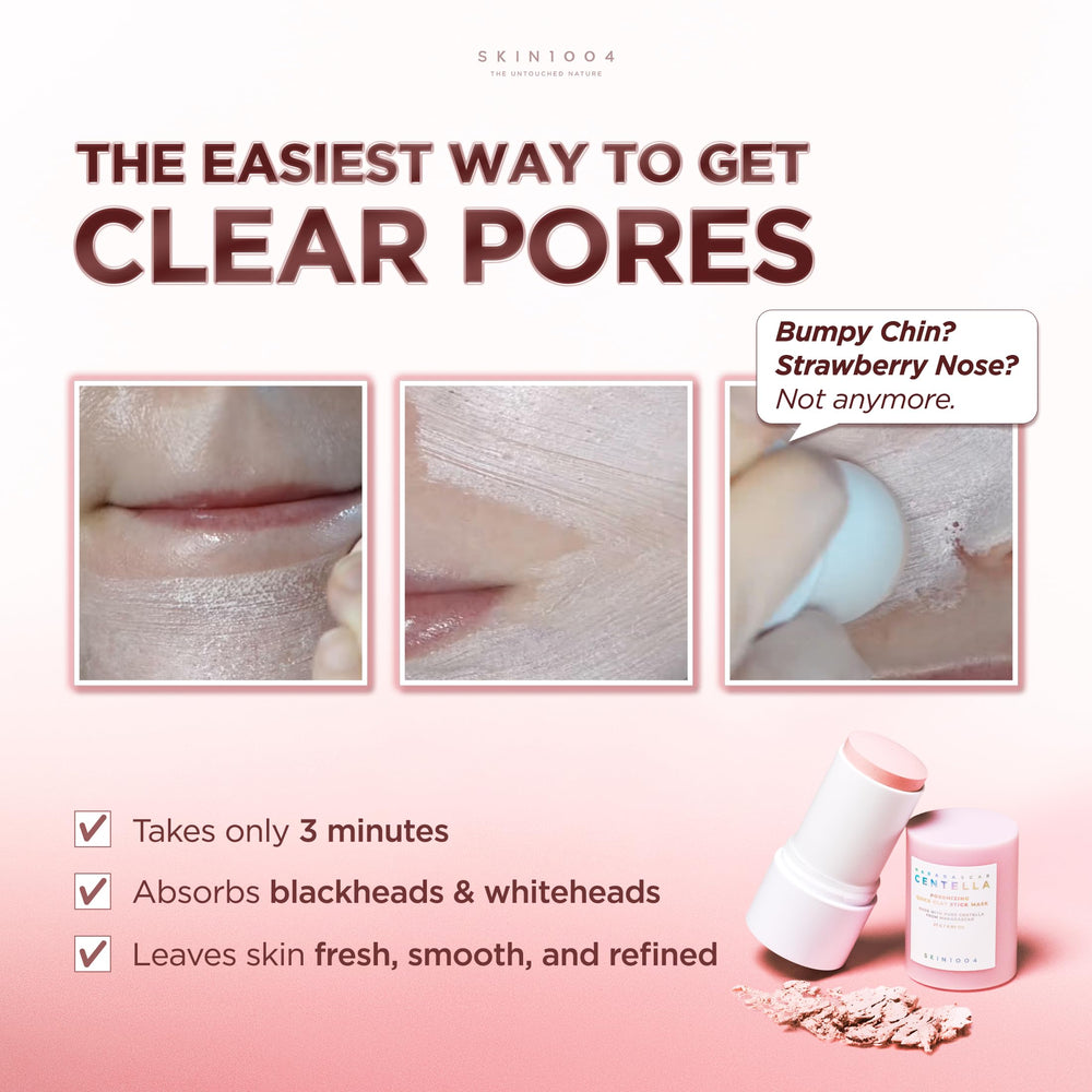 SKIN1004 pink clay texture close-up highlighting oil-absorbing clay benefit