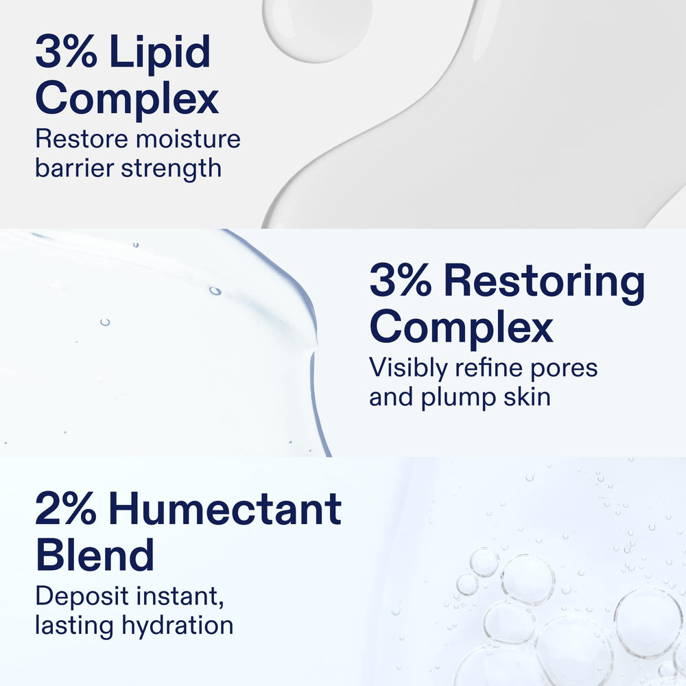 Skinfix gel cream applied after serum demonstrating layering benefit