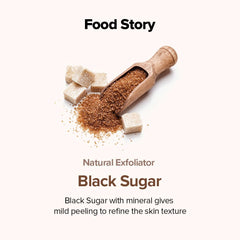 SKINFOOD tube beside everyday items showing 180g scale and travel-friendly benefit